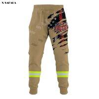 Firefighter Is A Hero  3D Full Print Men Trousers Waist Breathable Sweatpants Casual Long Pants Joggers