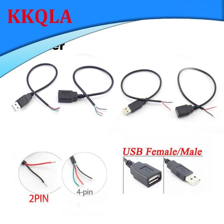 qkkqla-1m-2pin-4pin-usb-2-0-a-female-male-jack-power-charge-charging-data-cable-extension-wire-connector-diy-5v-adapter