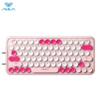 WIRELESS/BLUETOOTH KEYBOARD AULA F3680 PINK สินค้ารับประกัน 2 ปี