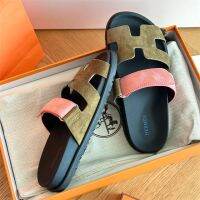 Top version ~ h.ermesˉAi Ma H tow second uncle shoes womens 2023 summer new thick-soled vacation leisure beach sandals for outerwear