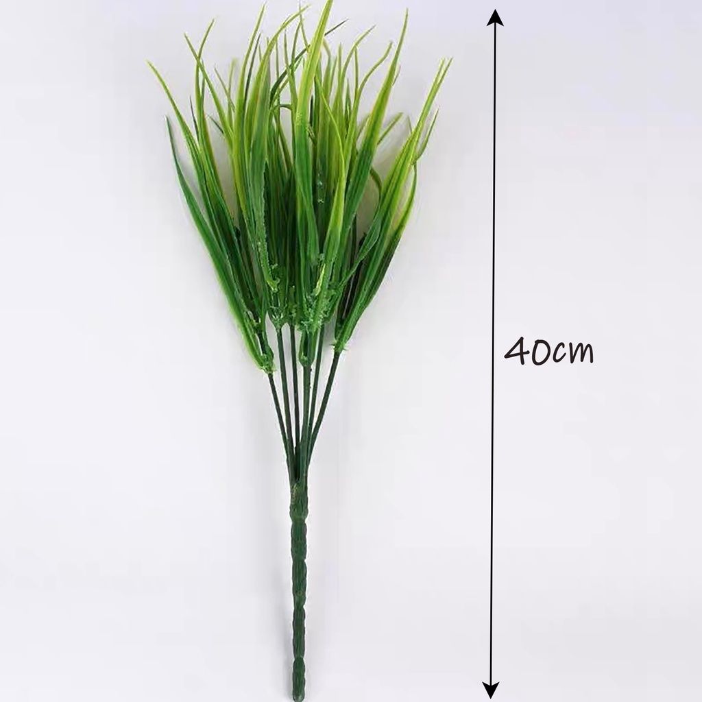 [Ready Stock] Fake flower green plant potted partition fence decoration plastic simulation grass seeding
