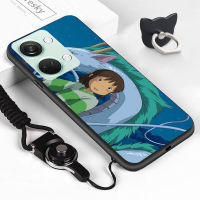 เคสใส่โทรศัพท์สำหรับ OnePlus Nord 3 5G (แหวนใส่นิ้ว + สายคล้อง) เคสทีพียูนิ่ม Hayao Miyazaki Spirited Away Chihiro Ogino Sen เคสยางซิลิโคนนิ่มกันกระแทกเคสโทรศัพท์