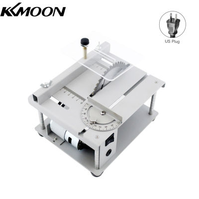 KKmoon เครื่องตัดเลื่อยโต๊ะอเนกประสงค์150W,เครื่องตัดไฟฟ้า C-Utter ขนาดเล็กปรับความเร็วได้ตัดมุม40มม. สำหรับตัดไม้พลาสติกอะคริลิค