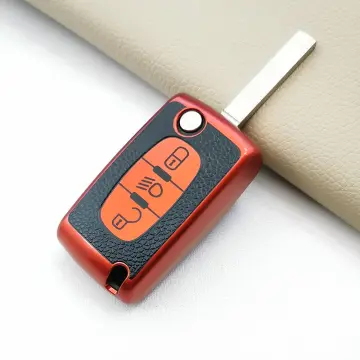 Citroen Covered Leather Key Fob Case Citroen Berlingo C4 Picasso C5  Aircross Grand C4 Spacetourer DS 5 Leather Handmade. 