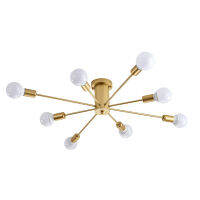 Vintage Metal Star Chandelier Lighting BlackWhite Gold 6810 Sockets R Spider Light Semi Flush Mount Ceiling Lamp Moder