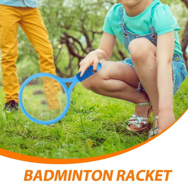 ชุดไม้แบดมินตันชุดไม้ตีเทนนิสสำหรับเด็กไม้กีฬาเทนนิสแร็กเก็ตเล่นเกมชายหาดสำหรับเด็ก