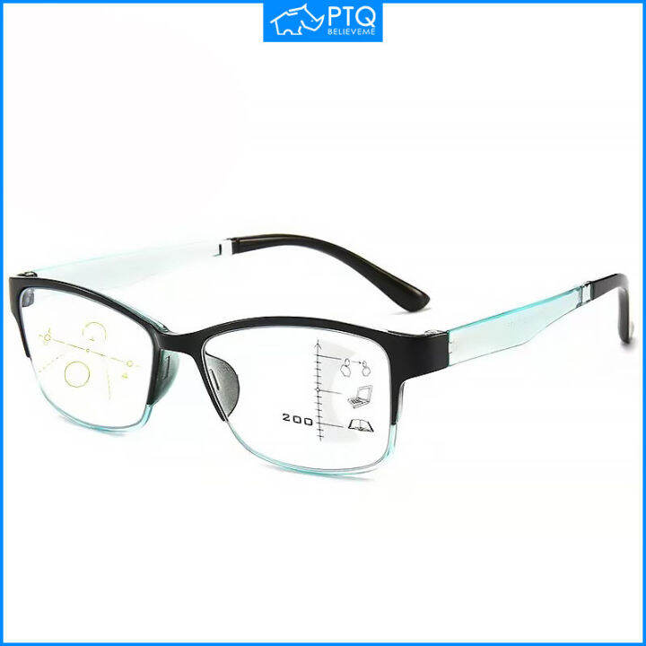 PTQ Progressive Multifocal Reading Glasses Women Smart Zoom Easy To