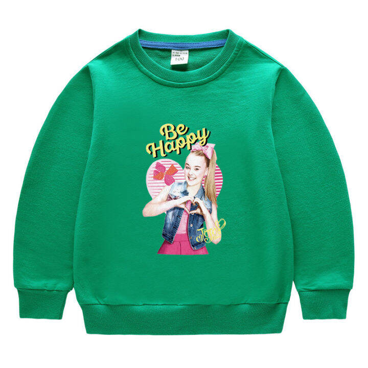 jojo-siwa-เสื้อผ้าเด็กใหม่ฤดูใบไม้ผลิและฤดูใบไม้ร่วงเสื้อกันหนาวสำหรับวัยรุ่นเด็กสาวเด็กวัยหัดเดินผ้าฝ้ายด้านบนรอบคอ-hoody-สันทนาการแขนยาว