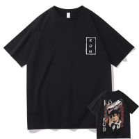 Anime Gergaji Mesin Pria Hayakawa Aki Fox Iblis Kon Kaus Grafis Mode Kasual Uniseks Kaus Pria Wanita Manga Kaus Katun Murni S-4XL-5XL-6XL