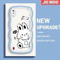 JIUMOO เคส A71 A01 A10ปลอกสำหรับ Samsung กรอบการ์ตูนกระต่ายน่ารักลายคลื่นนุ่มของแท้เคสโทรศัพท์ลวดลายขอบซิลิโคนน้ำแบบนิ่มคลุมทั้งหมดเลนส์เคสป้องกันกล้องเคสฝาหลังกรอบนุ่ม