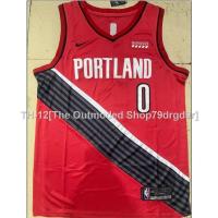 ❐❍ 2022 new men Portland Trail Blazers 0 Damian Lillard embroidery basketball jerseys jersey red