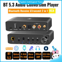 เครื่องส่งสัญญาณรับสัญญาณ V5.3ตัวแปลงเสียงเป็นอนาล็อก DAC310B โคแอกเซียลออปติคอลแจ็คบายพาส Aux USB อินพุตมัลโหมด