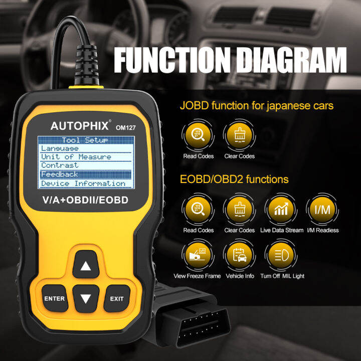 Autophix Om127 OBD2/JOBD Scanner for Honda/Toyota/Nissan/Mitsubishi