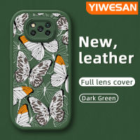 YIWESAN เคสสำหรับ Xiaomi Poco X3 NFC Poco X3 Poco X3 Pro Poco X3 GT เคสรูปผีเสื้อดีไซน์ใหม่นิ่มเคสใส่โทรศัพท์หนังเคสมือถือกันกระแทกป้องกันการตกด้วยเคสป้องกันกล้องเลนส์คลุมทั้งหมด