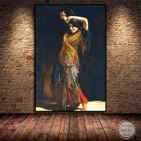 Vintage Flamenco Dancer Artwork โดย Leopold Schmutzler,โปสเตอร์ศิลปะ,ภาพวาดผ้าใบ,ภาพพิมพ์ติดผนังสำหรับตกแต่งบ้านห้อง,ผู้ที่ชื่นชอบศิลปะ,และนักสะสม