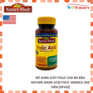 HCMBổ sung Axit Folic cho bà bầu Nature Made Folic Acid 400mcg 250 viên -