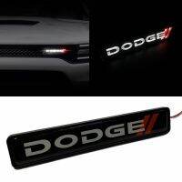 【car parts】 ABS Chrome รถด้านหน้า Grille Emblem ไฟ Led Badge สำหรับ Dodge Challenger RAM 1500 Charger Avenger Calibre โคมไฟตกแต่ง