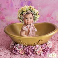 Newborn Baby Photography Props Flowers Florals Hat Handmade Colorful Bonnet Hat Studio Shooting Photo Props Fotografia Accessori