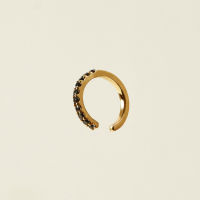 LUSTRE : GENTLE CUFF IN BLACK SPINEL (SINGLE)