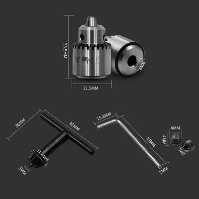 Electric Drill Chuck Clamping Range 0.3 4mm Taper Mounted Quick Change Chuck Keyless 4/5/6/8mm Shaft for Micro Motor Drill