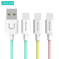 USAMS 3ชิ้น1เมตร2A ที่มีสีสันสายฟ้า Type C Micro USB สายศัพท์มือถือสำหรับ หัวเว่ย ซัมซุงซิงค์สายเคเบิลข้อมูล