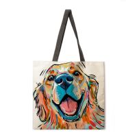 Painted Dog Printed Handbag Women 39;s Handbag Women 39;s Shopping Bag Youth Black Brown Girl Shoulder Bag Beach Bag