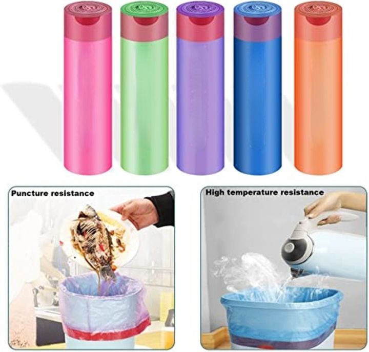 15pc-roll-drawstring-garbage-bag-disposable-thickened-garbage-bag-kitchen-cleaning-plastic-bag-household-garbage-bag-storage-bag
