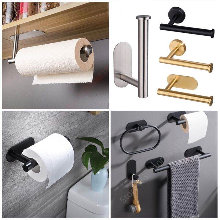 【YF】 Hanging Paper Roll Towel Holder Bathroom Toilet Storage Stand ...