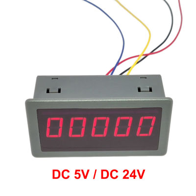 DC 12-24โวลต์0.56 "5หลักดิจิตอลสีแดง LED แผงจอแสดงผลย้อนกลับเคาน์เตอร์เมตรนับจับเวลา Timing สามฟังก์ชั่นด้วยสาย