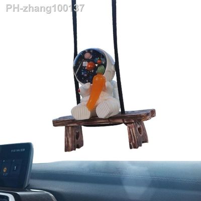 Swing Astronaut Car Pendant Hanging Car Mirror Accessories Car Swing Ornament Mirror Hanging Charm Pendant Interior Accessories