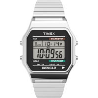 Timex Mens Classic Digital Watch Silver-Tone