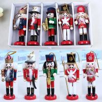 Merry Christmas Decorations Kids Nutcracker Soldier Doll 12cm Wooden Pendants New Year Ornaments For Navidad Xmas Tree 1PC Christmas Ornaments