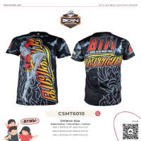 CSMT6010 Children T-shirt | Born to be Muaythai | เสื้อเด็ก เสื้อยืดคอกลม เสื้อกีฬา ผ้าโพลี unisex Polyester | Sublimation