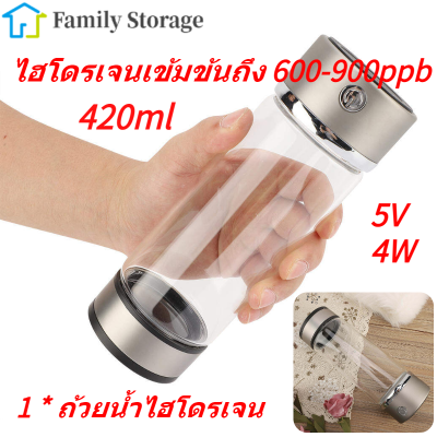 【Clearance】【ถูกๆ】USB Hydrogen Water Bottle ชาร์จที่อุดมไปด้วยไฮโดรเจนเครื่องกรองน้ำกรองขวดแก้วแบบพกพา lonizer ถ้วย823