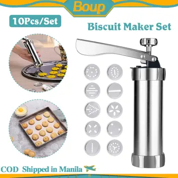 Cookie Press Maker Kit for DIY Biscuit Maker and Decoration Kitchenware  Stainless Steel Baking Tools