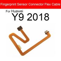 เครื่องสแกนเซ็นเซอร์ลายนิ้วมือระบบสัมผัส Id สำหรับ Huawei Y6 Y7 Y9ชิ้นส่วนซ่อมแซมสายเคเบิลแบบยืดหยุ่นเซนเซอร์ส่งคืนบ้านที่สำคัญ