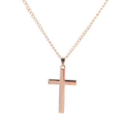 Loreta Mens CROSS จี้สร้อยคอสแตนเลสสตีล Link สร้อยคองบเครื่องประดับ