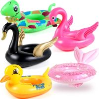 5 Pcs Inflatable Pool Floats Ride on Pool Floats for Toddler Age 1-4 Swim Tube Rings for Kids Infant Baby Swimming Pool Summer Beach Party Decor (Mermaid, Flamingo, Duck, Swan, Turtle)