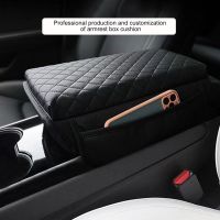 PU Leather Armrest Cover For Tesla Model 3 Y Center Console Protector Arm Rest Cushion Box Pad Car Accessories