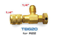 เซฟตี้วาล์วแอร์/คอนโทรลวาล์วแอร์ (Refrigerant Retention Control Valve) R22 ขนาด 1/4นิ้ว x 1/4นิ้ว TASCO รุ่น TB620