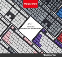 （Miss qis keycap） MAGICFORCE PBT 108ปั้นสองสีปุ่มกดกลสำหรับ MechanicalCute ผสมสี PBT ปุ่มกด