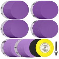 123Pcs 3 Inch Sanding Discs Hook and Loop Sandpaper 600 to 5000 Grits1/4Backing Pad Soft Foam Buffing Pad for Wood Metal Car