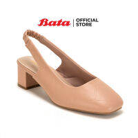 Bata บาจา รองเท้าแบบสวมรัดส้น รองเท้าทำงาน ดีไซน์เรียบหรู สูง 2 นิ้ว รุ่น PAULINE สีเบจ 6318002 สีเทา 6312002