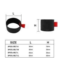 4ชิ้นเข็มขัดแกนเบ็ดตกปลายืดหยุ่นป้องกันการม้วนสายเข็มขัดวงล้อหมุนเครื่องมือสำหรับตกปลา