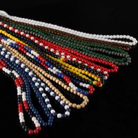 SOMEHOUR Hiphop Round Beads Colorful Necklace 45cm Chain Handmade DIY Pendant Jewelry Making Accessories For Men Women Gifts Fashion Chain Necklaces