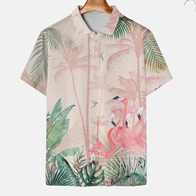 【high quality】  Colorful Printed Casual Short Sleeved Mens Polo Shirt, Summer Hawaiian Style Fashionable Mens Shirt 2023