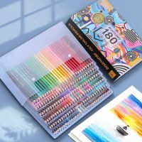 Lele Pencil】ดินสอ180สีมืออาชีพ,ดินสอสีน้ำนิ่มไม้น้ำมันสำหรับอุปกรณ์วาดภาพศิลปะวาดโรงเรียน