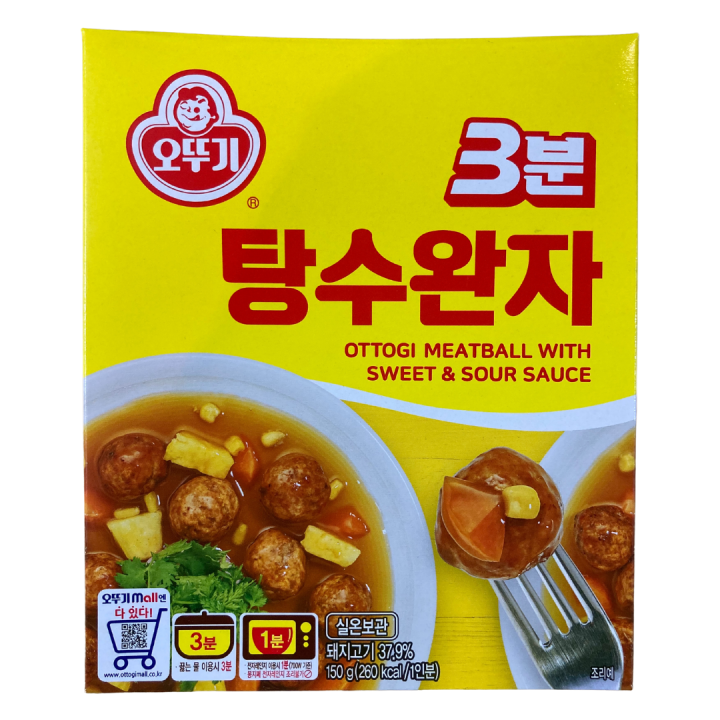 อาหารเกาหลี-มีทบอล-ซอสเปรี้ยวหวาน-ottogi-meatball-with-sweet-amp-sour-sauce-3-150g