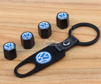 ราคาต่อ4 ชิ้น พวงกุญแจ จุกลม จุ๊บลม โลโก้ โฟล์คสวาเก้น สีฟ้า blue Volkswagen VW Car Tyre Tire Cap Wheel Nut Valve Stem Air Caps Style Cover beetle jetta golf passet caravelle