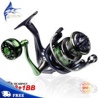 Ultralight Spinning Fishing Reel อัตราทดเกียร์5.2:1 13 + 1bb Max Drag Power Fishing Tackle พร้อมที่จับโลหะ